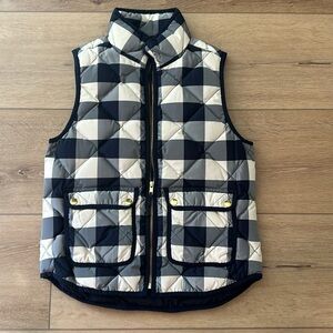 I Crew Plaid puffer vest